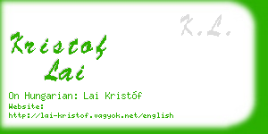 kristof lai business card